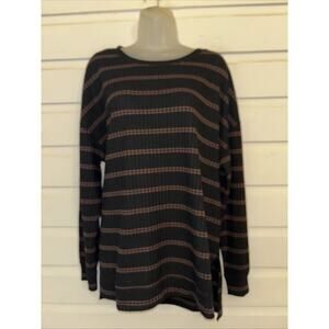 NWT Sanctuary Long Sleeve Pullover Slow Time Waffle Tunic Size L